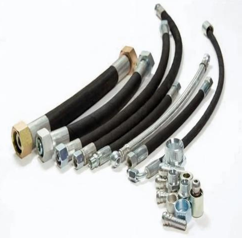 Steel wire wrapped oil resistant rubber hose