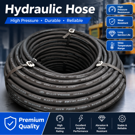 Fire Resistant Hydraulic Hose – Stainless Steel Armored, High Pressure